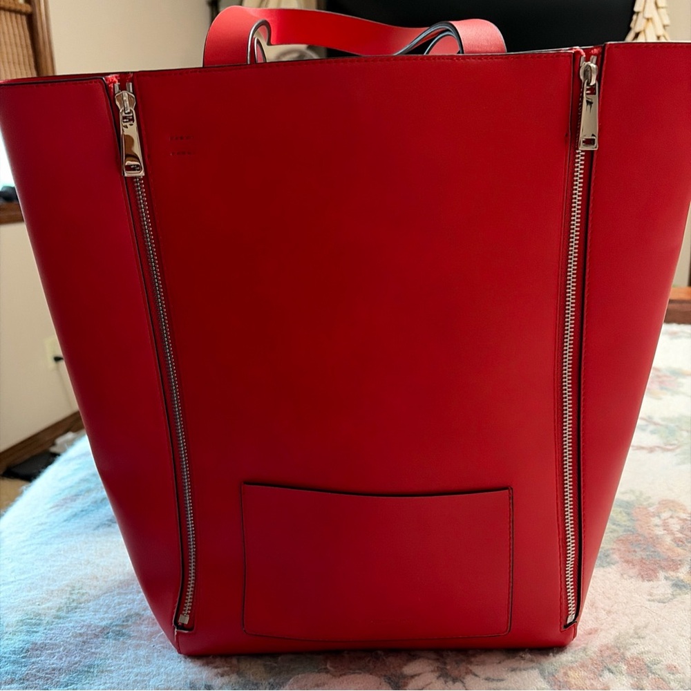 French Connection Vibrant Red Tote Bag